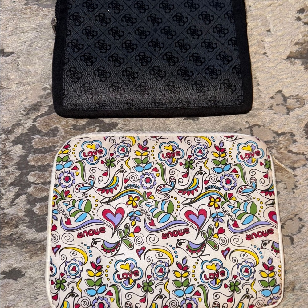 G by Guess Black and Multicolor Tablet Cases